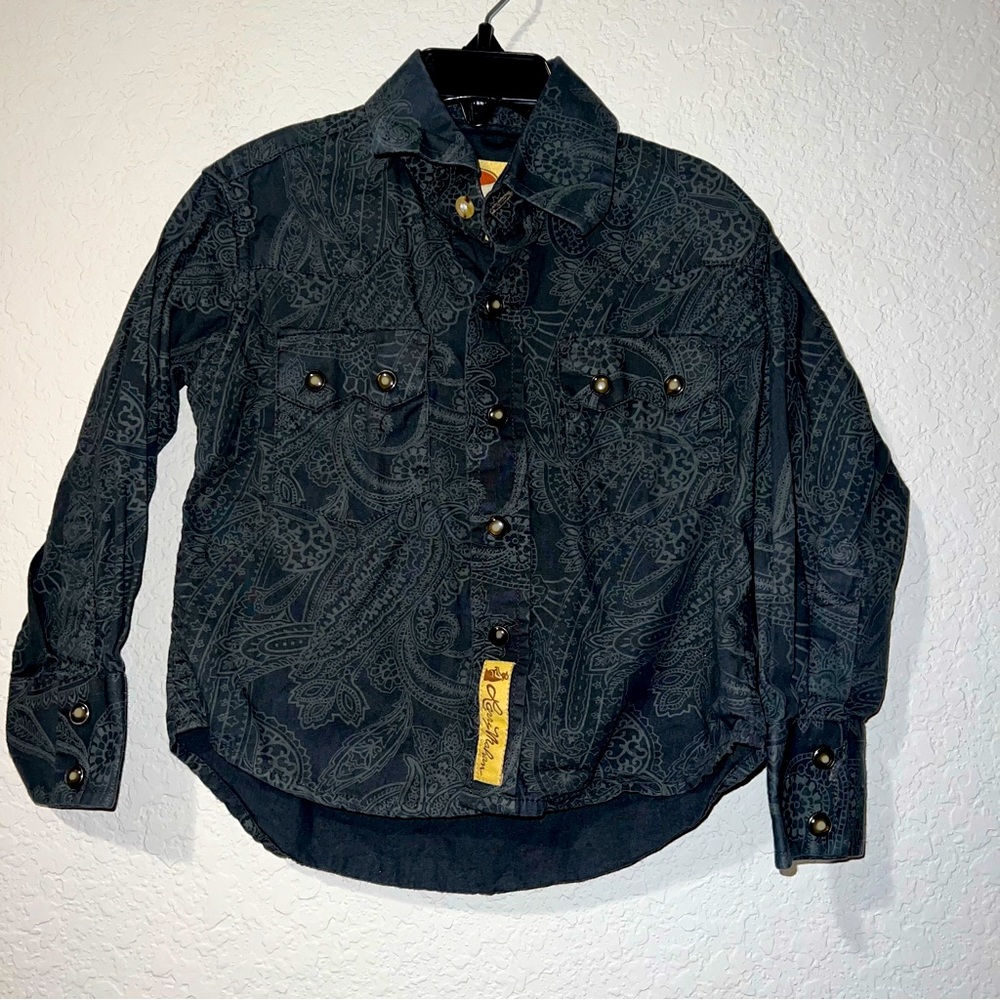 Larry Mahan cowboy collection toddler button down shirt